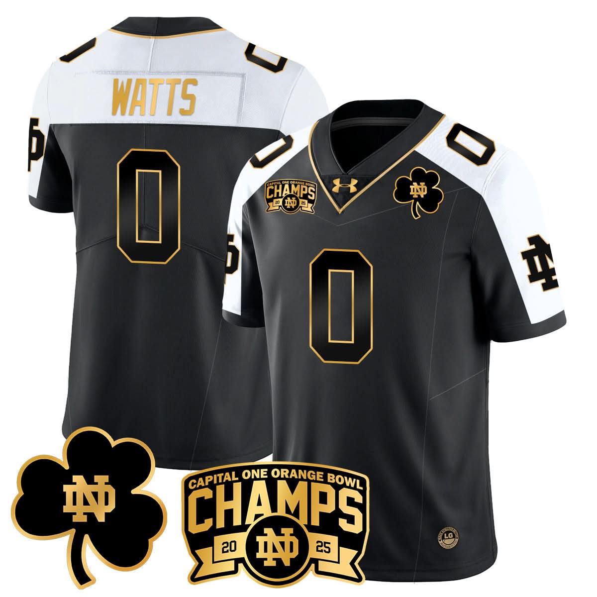 Notre Dame Fighting Irish 2025 Orange Bowl Champions Jersey N6 - All Stitched