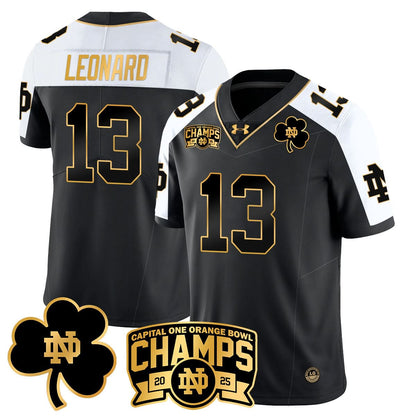 Notre Dame Fighting Irish 2025 Orange Bowl Champions Jersey N6 - All Stitched