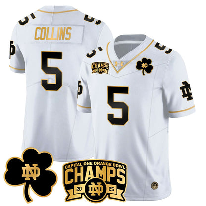Notre Dame Fighting Irish 2025 Orange Bowl Champions Jersey N6 - All Stitched