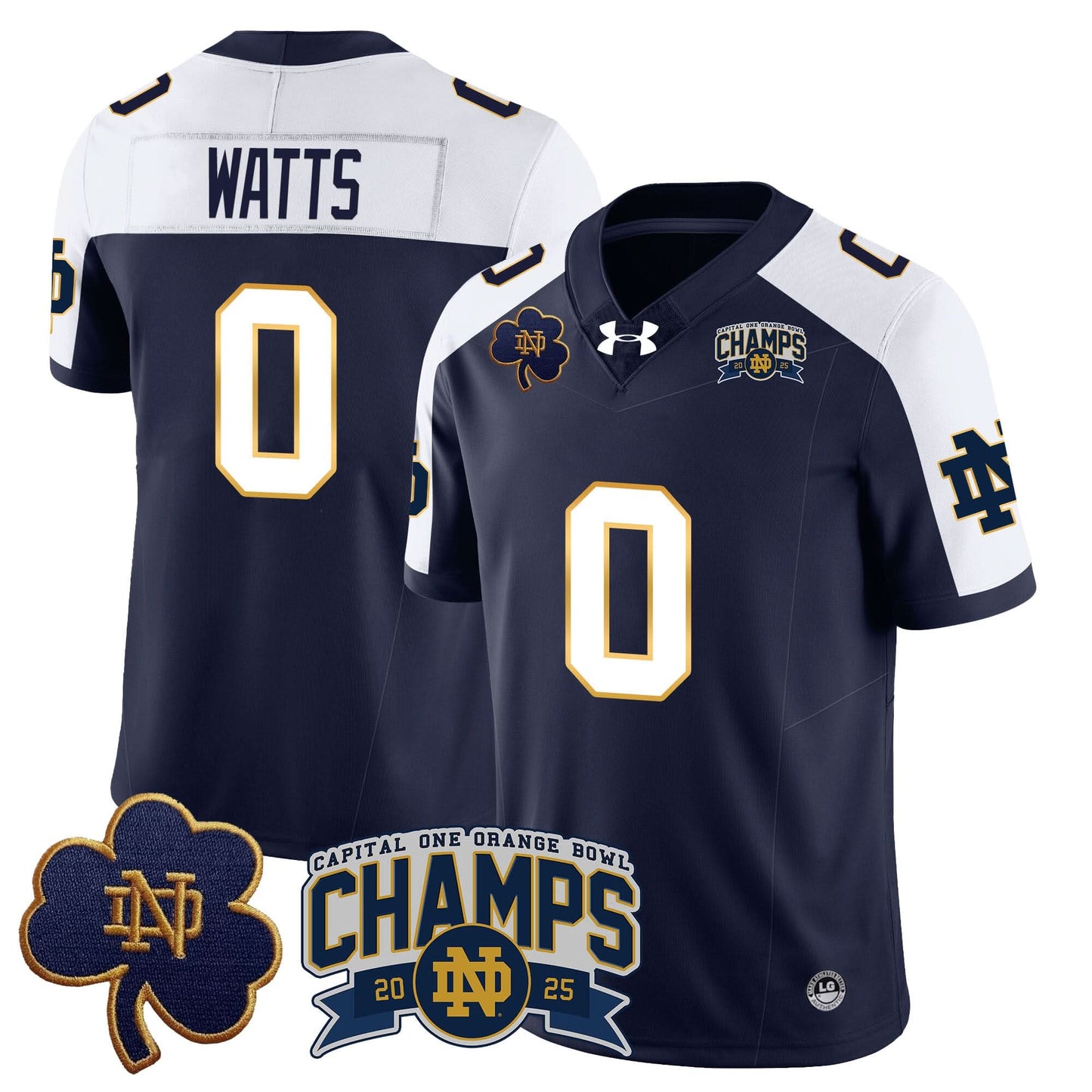Notre Dame Fighting Irish 2025 Orange Bowl Champions Jersey N6 - All Stitched