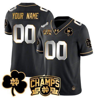 Custom Notre Dame Fighting Irish 2025 Orange Bowl Champions Jersey N6 - All Stitched