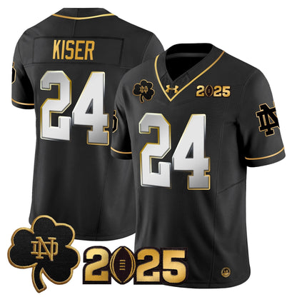 Notre Dame Fighting Irish 2025 CFP Final Patch Gold Vapor Limited Jersey - All Stitched