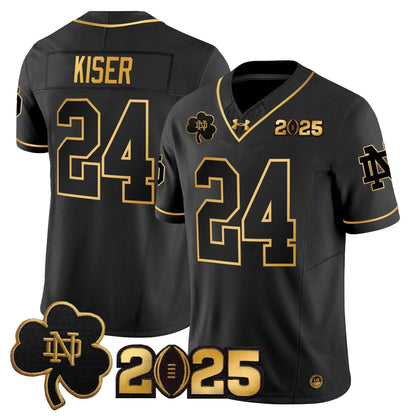 Notre Dame Fighting Irish 2025 CFP Final Patch Gold Vapor Limited Jersey - All Stitched