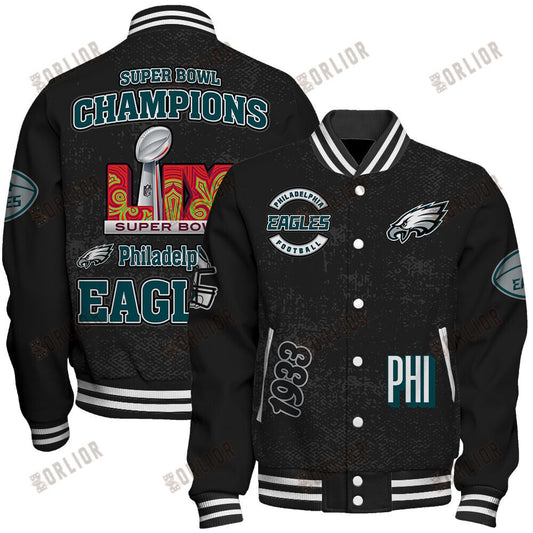 Philadelphia Eagles Super Bowl LIX Champions 2024 Winning Spirit Varsity Jacket