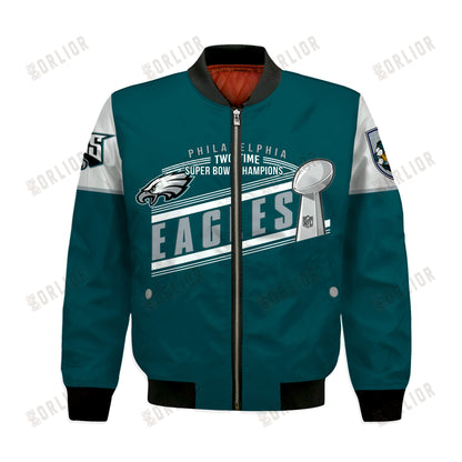 Philadelphia Eagles Super Bowl LIX Champions 2024 Prove Strength Bomber Jacket