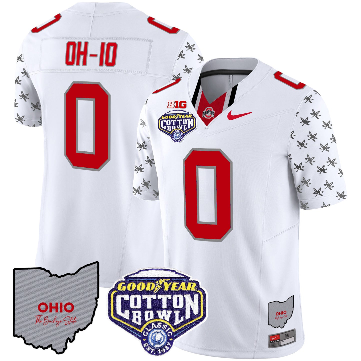 Ohio State Buckeyes Cotton Bowl Patch Vapor Limited Jersey - All Stitched