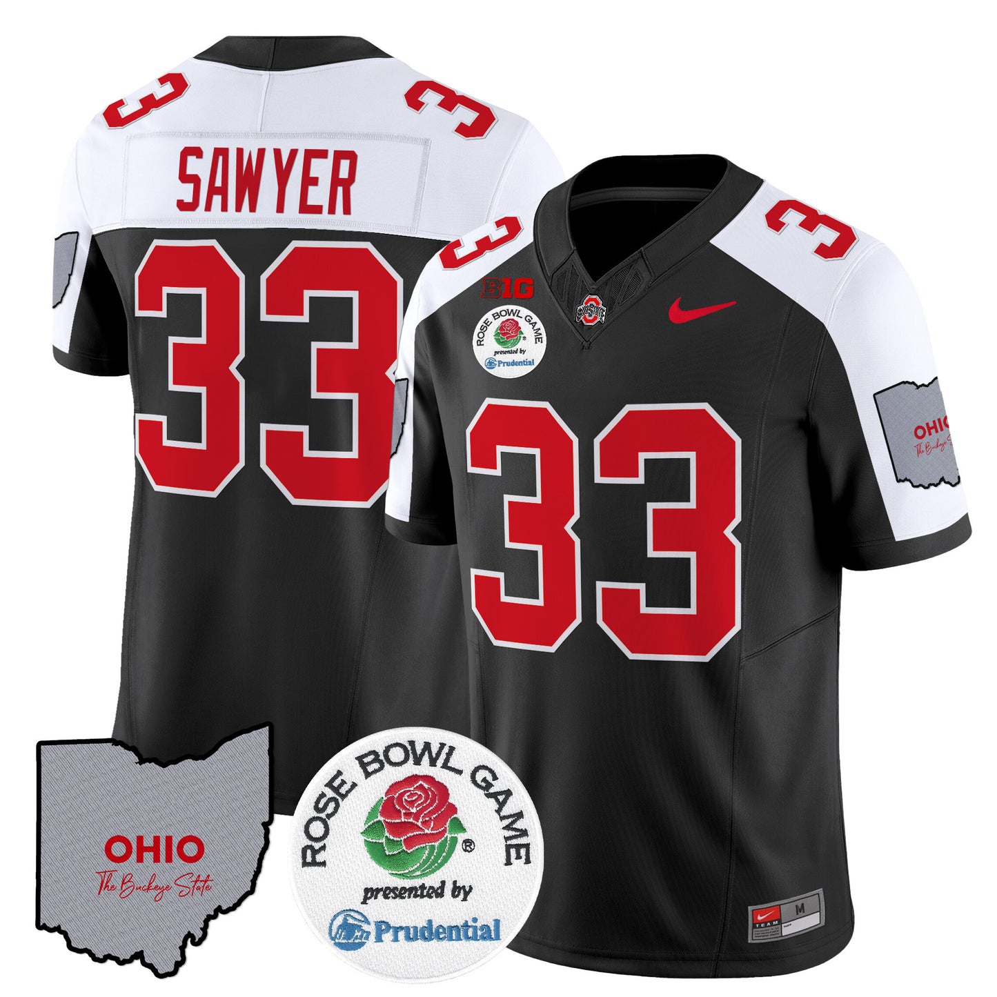 Ohio State Buckeyes Rose Bowl Vapor Limited Jersey V2 - All Stitched