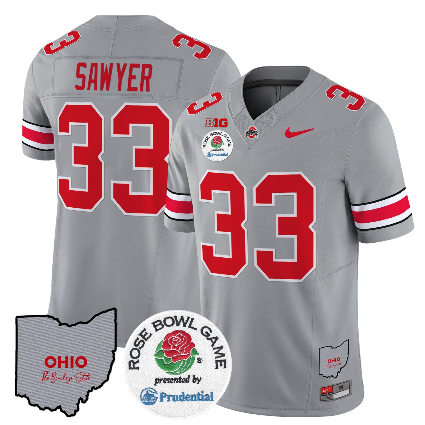 Ohio State Buckeyes Rose Bowl Vapor Limited Jersey V2 - All Stitched