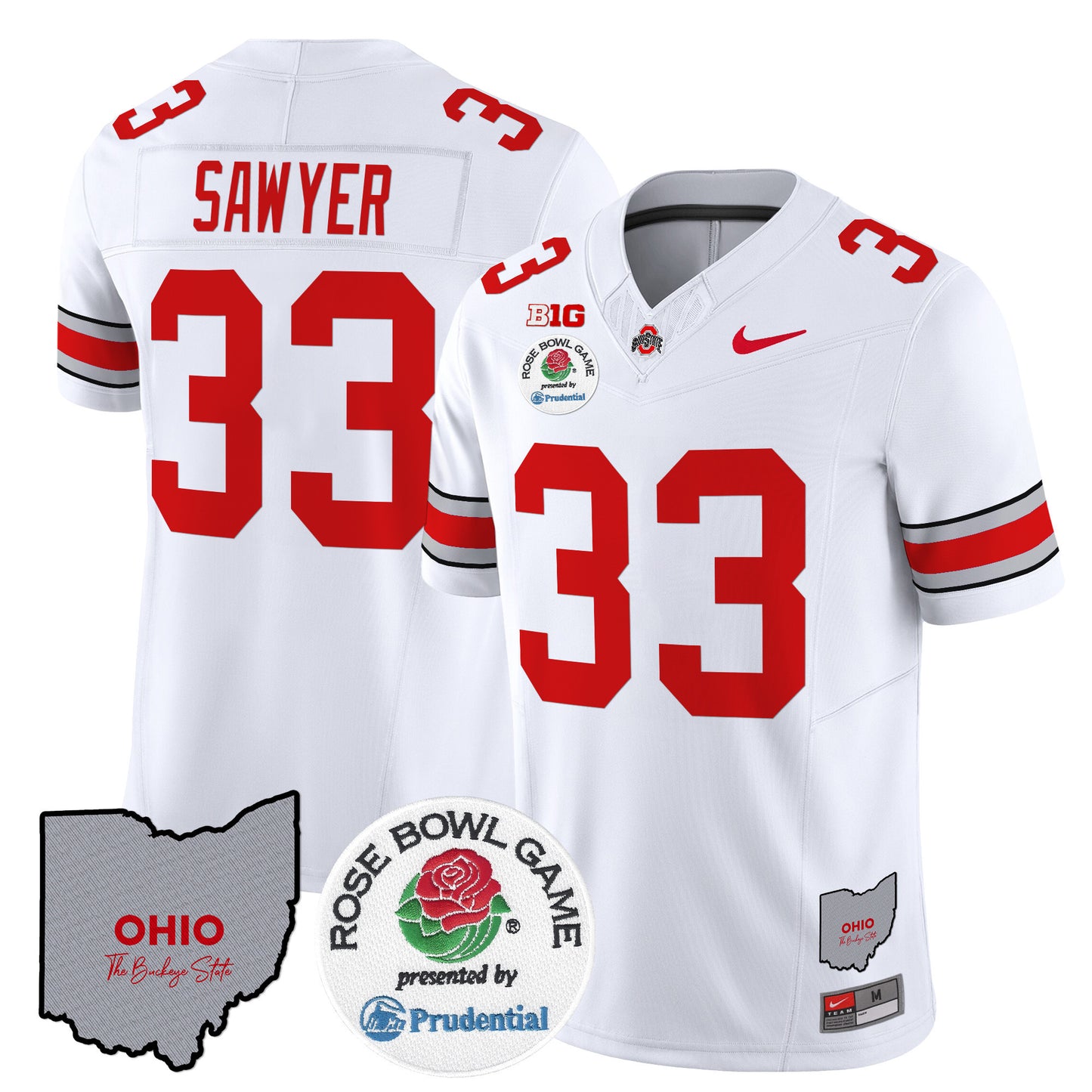 Ohio State Buckeyes Rose Bowl Vapor Limited Jersey V2 - All Stitched