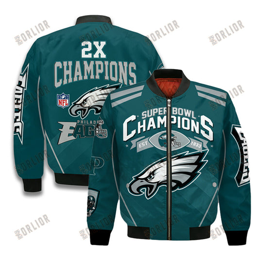 Philadelphia Eagles 2X Super Bowl Champions 2024 Bomber Jacket