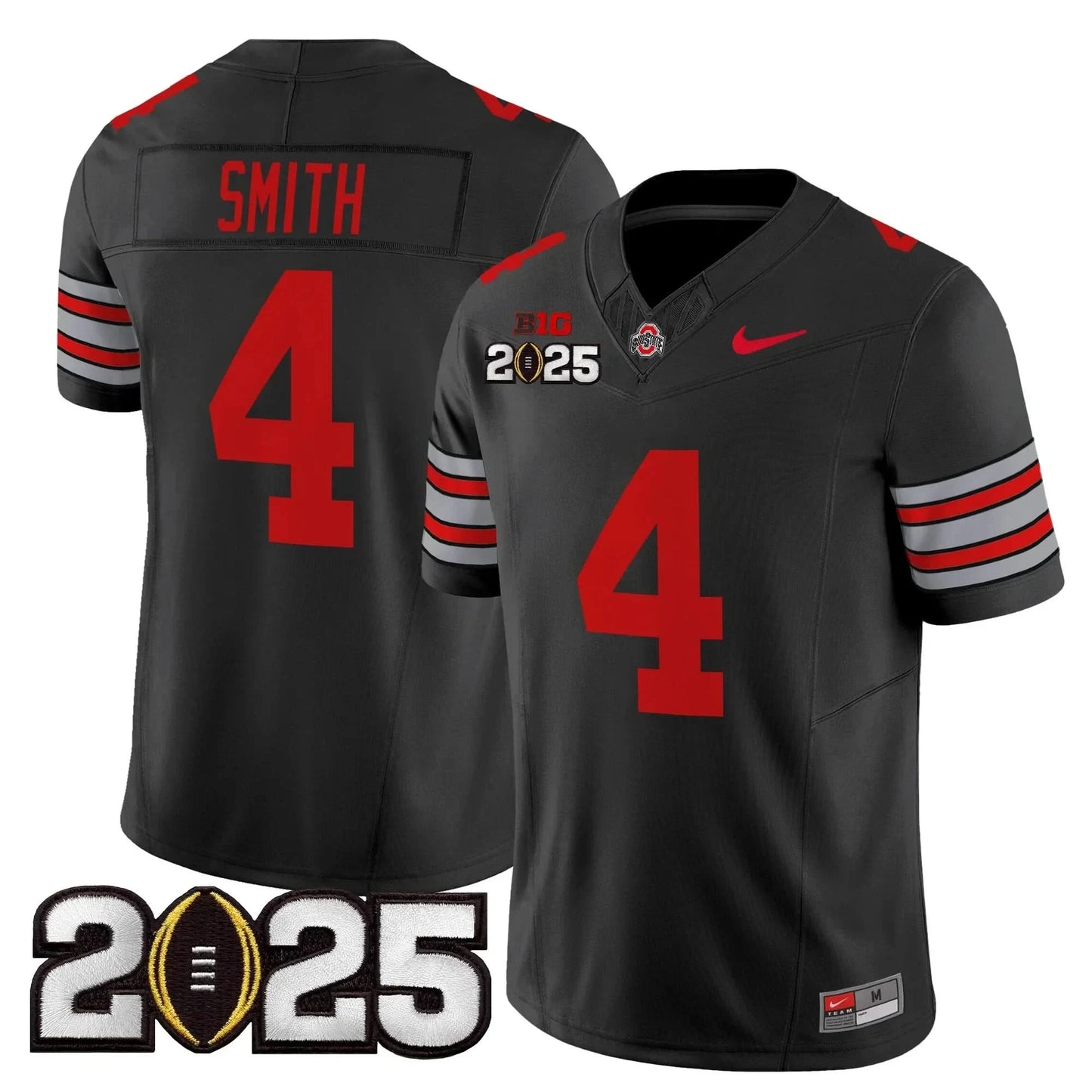 Ohio State Buckeyes Jeremiah Smith 2025 Patch Jersey - All Stitched