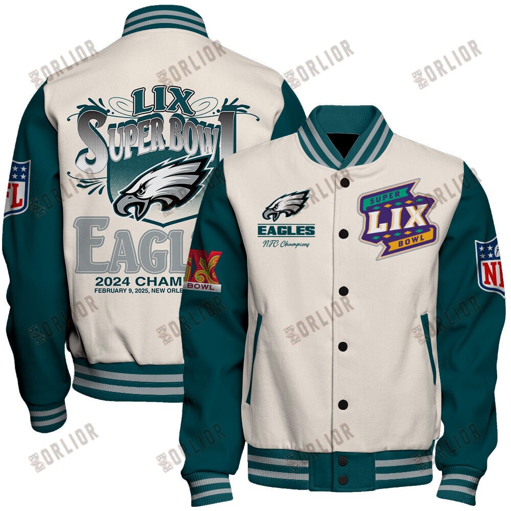 Philadelphia Eagles Super Bowl LIX Celebrate The Victory Varsity Jacket