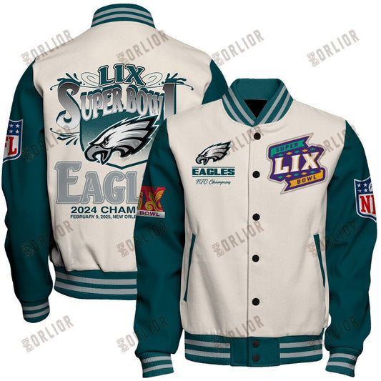 Philadelphia Eagles Super Bowl LIX Celebrate The Victory Varsity Jacket