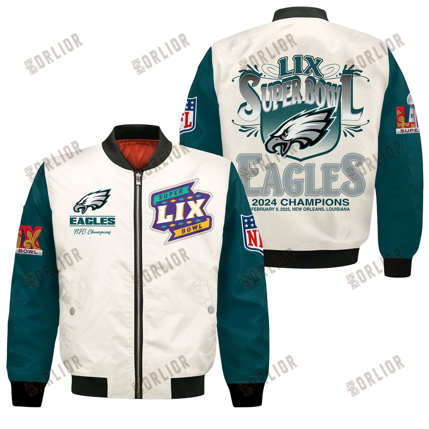 Philadelphia Eagles Super Bowl LIX Celebrate The Victory Bomber Jacket