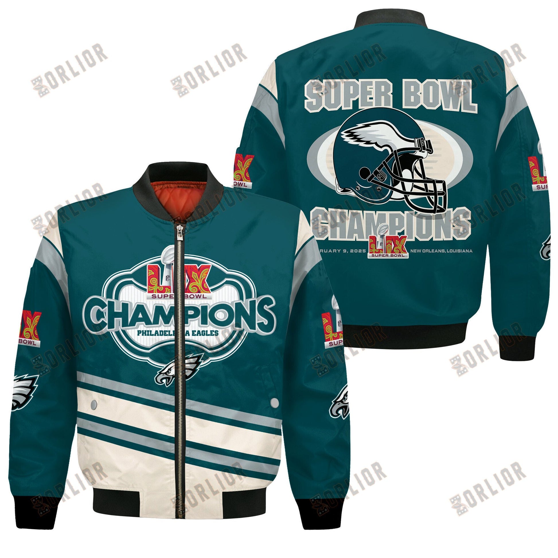 Philadelphia Eagles Super Bowl 2025 Premium Fan Edition Bomber Jacket
