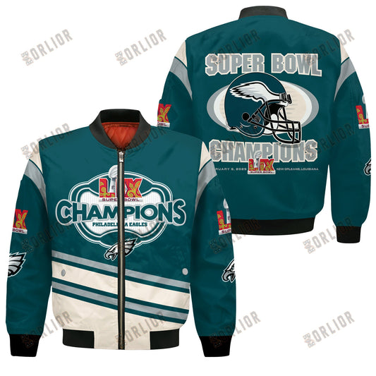 Philadelphia Eagles Super Bowl 2025 Premium Fan Edition Bomber Jacket