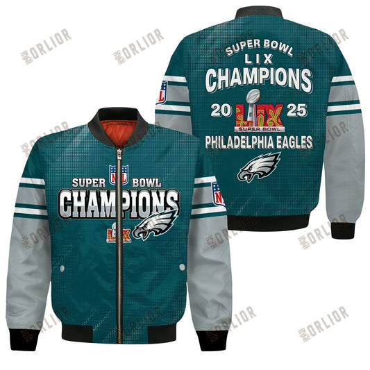 Philadelphia Eagles Super Bowl 2025 Champiosn Celebrate Greatness Bomber Jacket