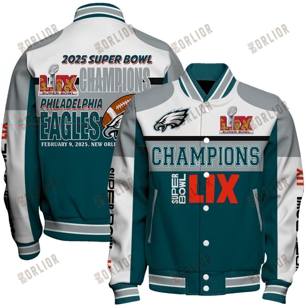 Philadelphia Eagles Super Bowl LIX 2025 Winning Spirit Varsity Jacket