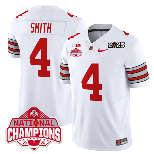 Men's Ohio State Buckeyes 'Heritage Stripe' 2025 CFP Patch - National Champions Jersey - All Stitched