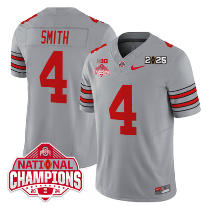 Men's Ohio State Buckeyes 'Heritage Stripe' 2025 CFP Patch - National Champions Jersey - All Stitched