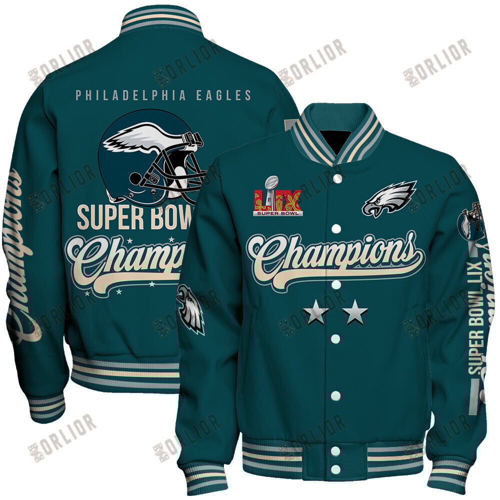 Phialdelphia Eagles Super Bowl LIX Dominate Again Varsity Jacket