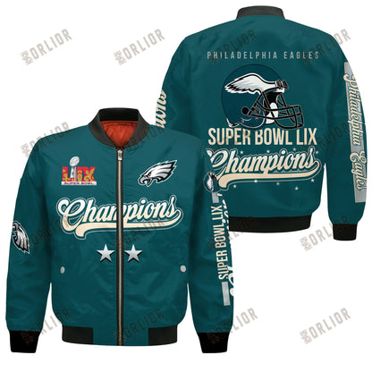 Phialdelphia Eagles Super Bowl LIX Dominate Again Bomber Jacket