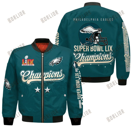 Phialdelphia Eagles Super Bowl LIX Dominate Again Bomber Jacket