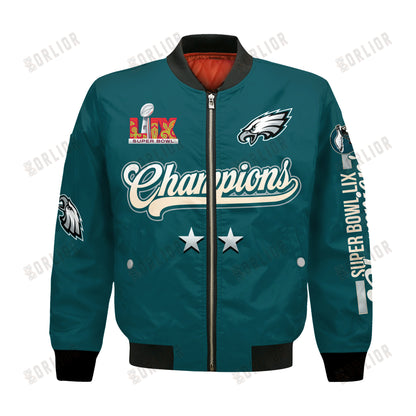 Phialdelphia Eagles Super Bowl LIX Dominate Again Bomber Jacket