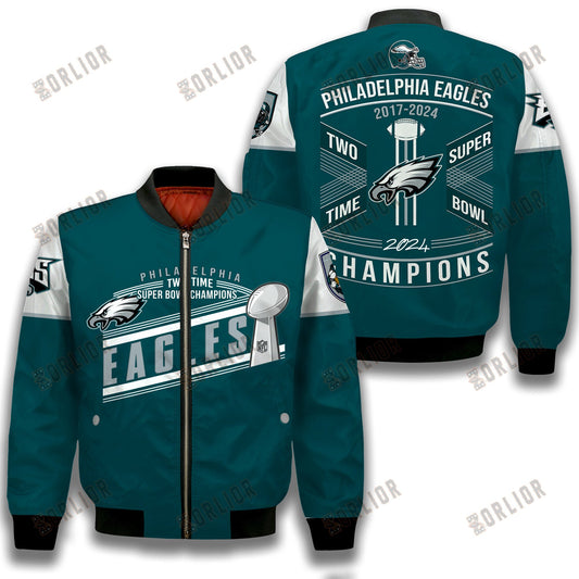 Philadelphia Eagles Super Bowl LIX Champions 2024 Prove Strength Bomber Jacket