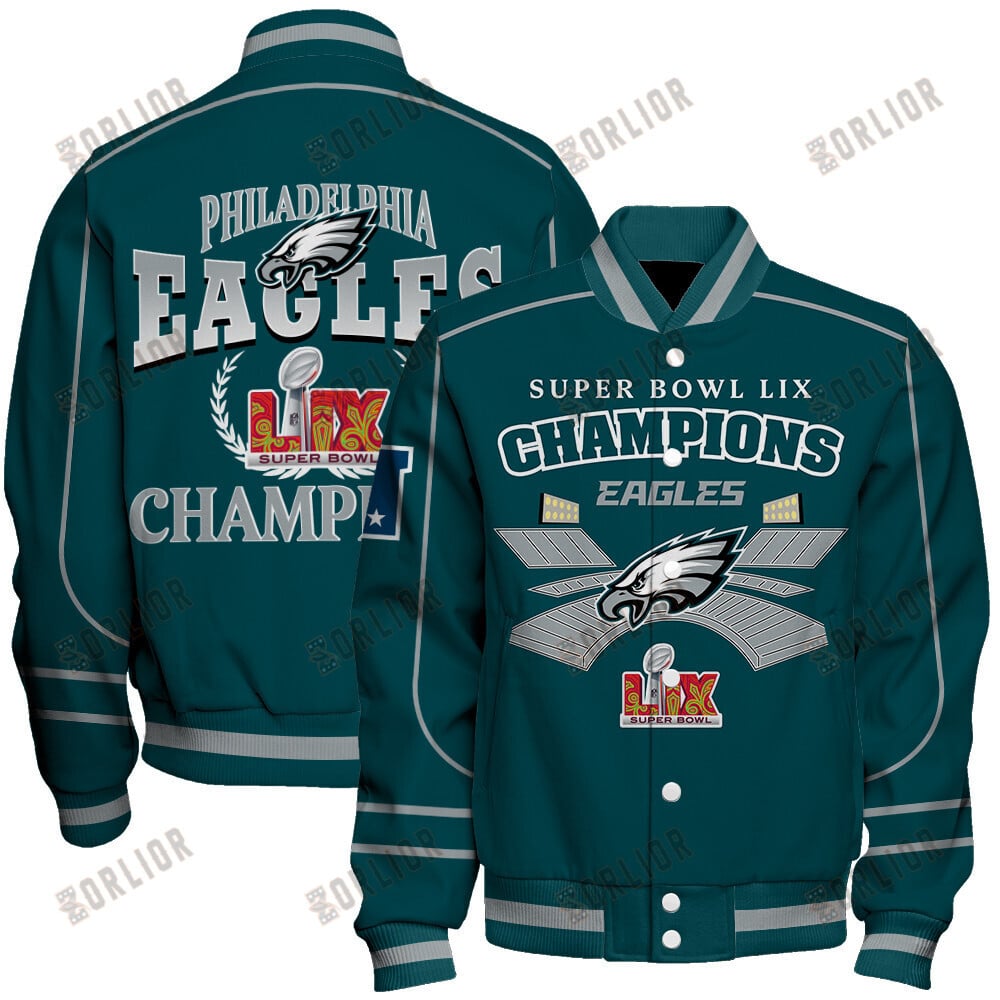 Philadelphia Eagles Super Bowl LIX The New King Varsity Jacket