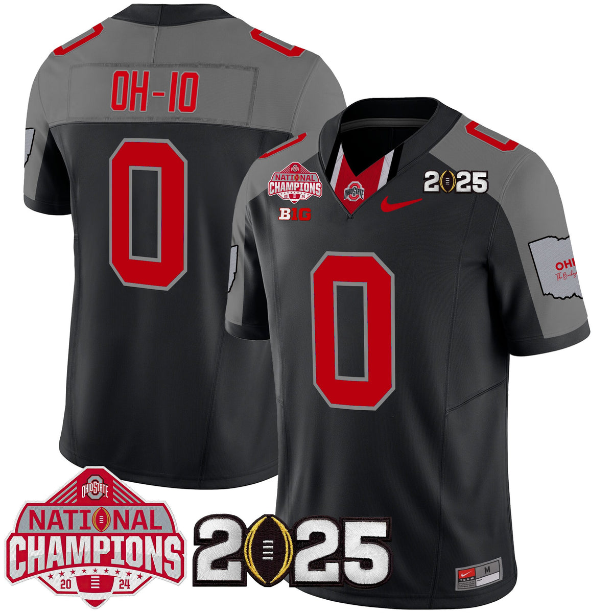 Ohio State Buckeyes National Champions Patch Vapor Limited Jersey - Stitched