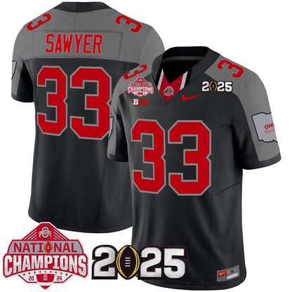 Ohio State Buckeyes National Champions Patch Vapor Limited Jersey - Stitched