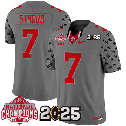 Ohio State Buckeyes National Champions Patch Vapor Limited Jersey - Stitched