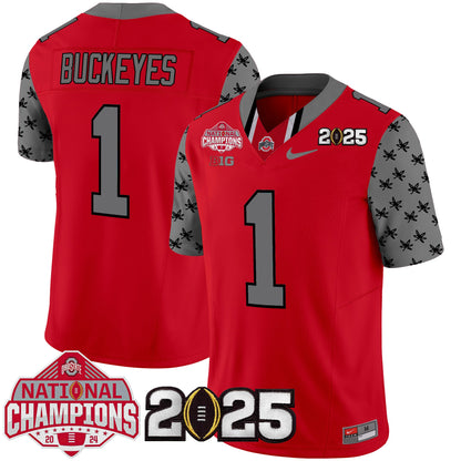 Ohio State Buckeyes National Champions Patch Vapor Limited Jersey - Stitched