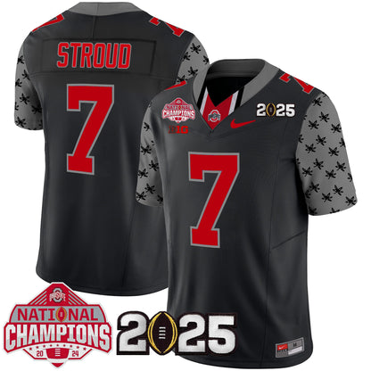 Ohio State Buckeyes National Champions Patch Vapor Limited Jersey - Stitched