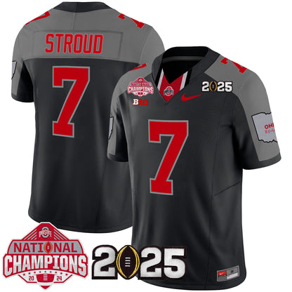 Ohio State Buckeyes National Champions Patch Vapor Limited Jersey - Stitched