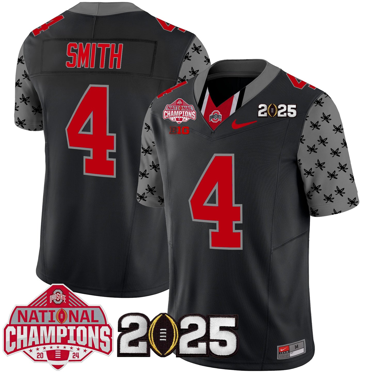 Ohio State Buckeyes National Champions Patch Vapor Limited Jersey - Stitched