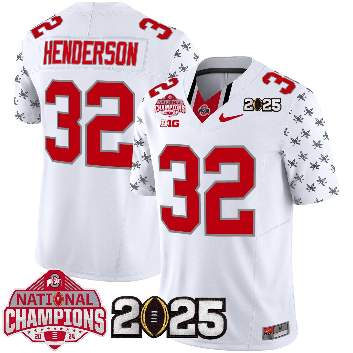 Ohio State Buckeyes National Champions Patch Vapor Limited Jersey - Stitched