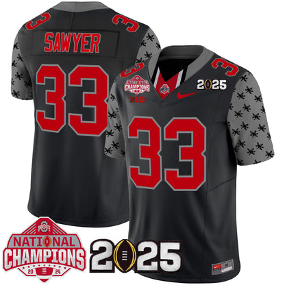 Ohio State Buckeyes National Champions Patch Vapor Limited Jersey - Stitched