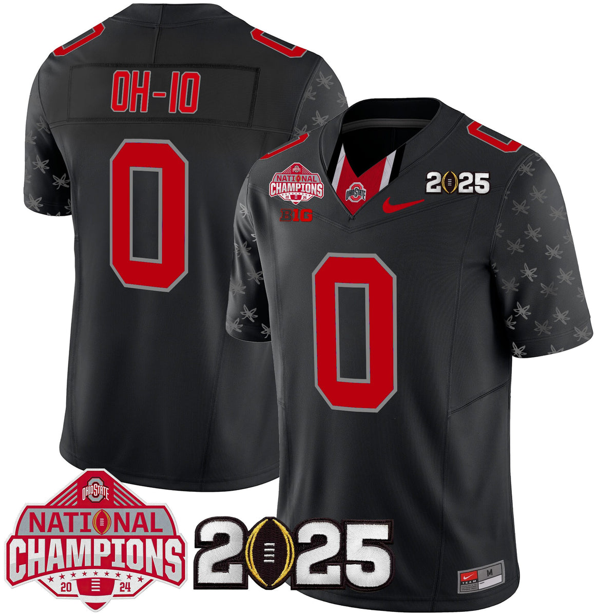 Ohio State Buckeyes National Champions Patch Vapor Limited Jersey - Stitched