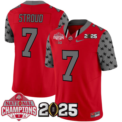 Ohio State Buckeyes National Champions Patch Vapor Limited Jersey - Stitched