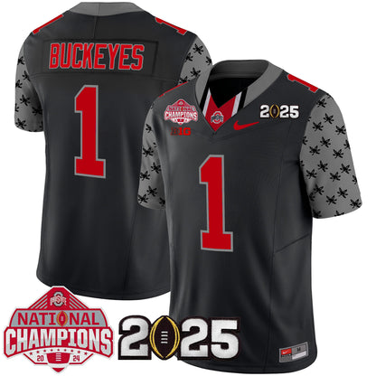 Ohio State Buckeyes National Champions Patch Vapor Limited Jersey - Stitched