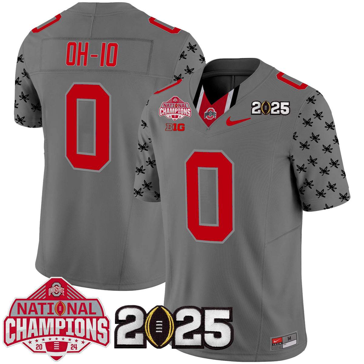 Ohio State Buckeyes National Champions Patch Vapor Limited Jersey - Stitched
