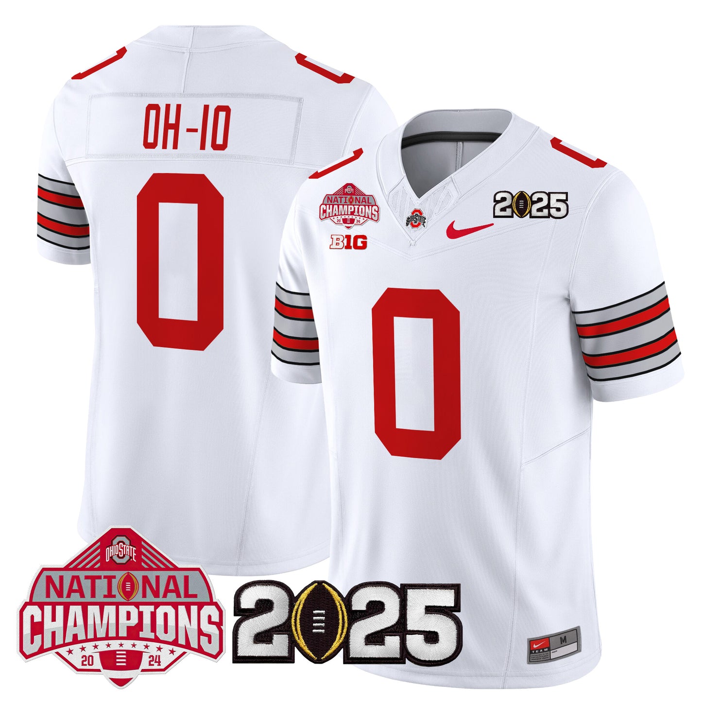 Ohio State Buckeyes 'Heritage Stripe' 2025 National Champions Patch Vapor Limited Jersey - Stitched