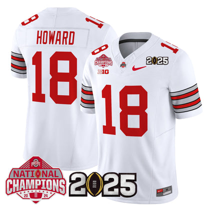 Ohio State Buckeyes 'Heritage Stripe' 2025 National Champions Patch Vapor Limited Jersey - Stitched