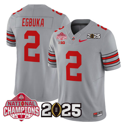 Ohio State Buckeyes 'Heritage Stripe' 2025 National Champions Patch Vapor Limited Jersey - Stitched