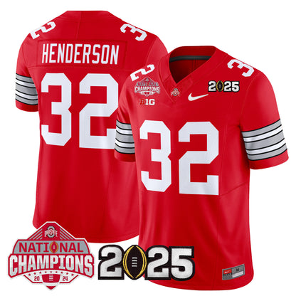 Ohio State Buckeyes 'Heritage Stripe' 2025 National Champions Patch Vapor Limited Jersey - Stitched