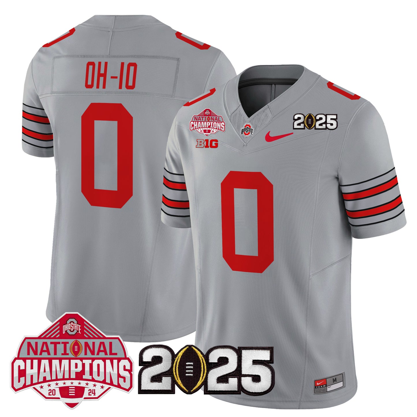 Ohio State Buckeyes 'Heritage Stripe' 2025 National Champions Patch Vapor Limited Jersey - Stitched
