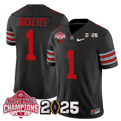 Ohio State Buckeyes 'Heritage Stripe' 2025 National Champions Patch Vapor Limited Jersey - Stitched