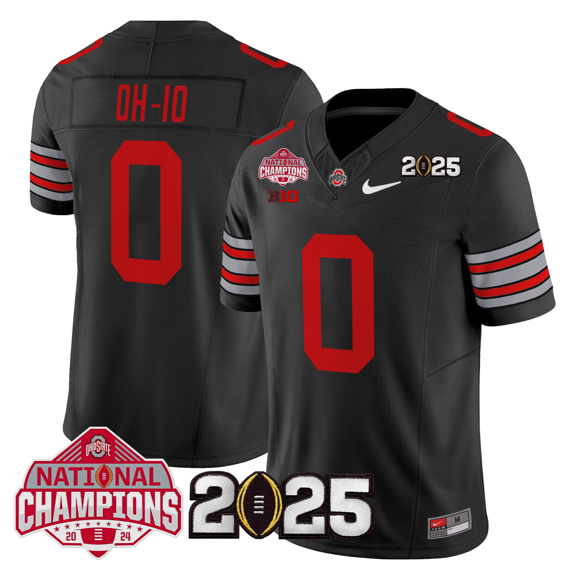 Ohio State Buckeyes 'Heritage Stripe' 2025 National Champions Patch Vapor Limited Jersey - Stitched